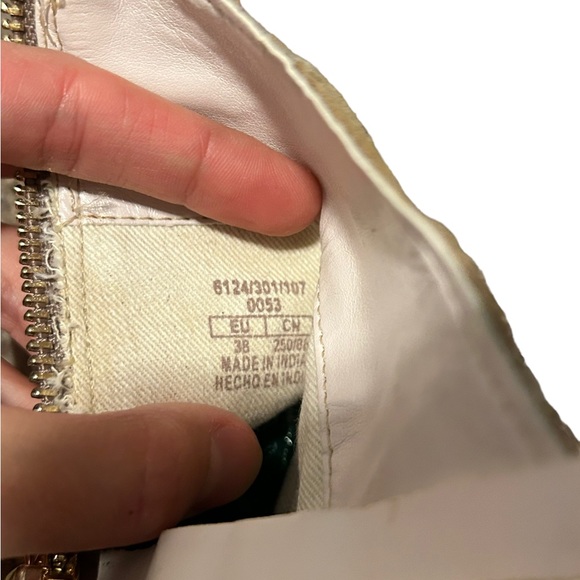 ZARA Tan Suede Gold Studded Point Toe Side Zip Double Buckle Bootie-Size 7.5 - Picture 15 of 16